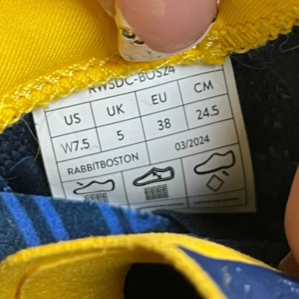 Rabbit Dream Chaser Womens Size 7.5 Blue Yellow Athletic Running Shoes Sneakers - Picture 9 of 10